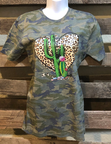 Leopard heart with Camo